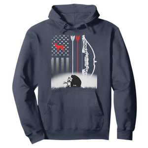 Bow Deer Hunting Hoodie American Flag Hunter Gift TS12 Navy Print Your Wear