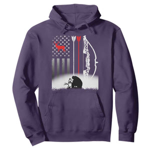 Bow Deer Hunting Hoodie American Flag Hunter Gift TS12 Purple Print Your Wear