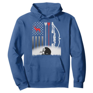 Bow Deer Hunting Hoodie American Flag Hunter Gift TS12 Royal Blue Print Your Wear
