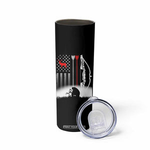 Bow Deer Hunting Skinny Tumbler American Flag Hunter Gift TS12 Print Your Wear