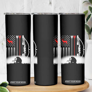 Bow Deer Hunting Skinny Tumbler American Flag Hunter Gift TS12 Print Your Wear