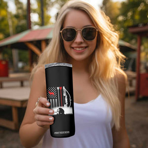 Bow Deer Hunting Skinny Tumbler American Flag Hunter Gift TS12 Print Your Wear