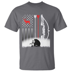 Bow Deer Hunting T Shirt American Flag Hunter Gift TS12 Charcoal Print Your Wear