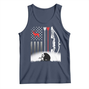 Bow Deer Hunting Tank Top American Flag Hunter Gift TS12 Navy Print Your Wear