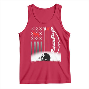 Bow Deer Hunting Tank Top American Flag Hunter Gift TS12 Red Print Your Wear