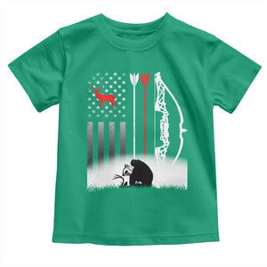 Bow Deer Hunting Toddler T Shirt American Flag Hunter Gift TS12 Irish Green Print Your Wear