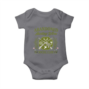 Funny Hunter Wife Baby Onesie Abandoned Hunting Wives Social Club TS12 Charcoal Print Your Wear