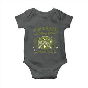 Funny Hunter Wife Baby Onesie Abandoned Hunting Wives Social Club TS12 Dark Heather Print Your Wear