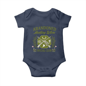 Funny Hunter Wife Baby Onesie Abandoned Hunting Wives Social Club TS12 Navy Print Your Wear