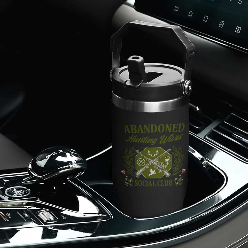 Funny Hunter Wife Flip Straw Tumbler Abandoned Hunting Wives Social Club TS12 Print Your Wear
