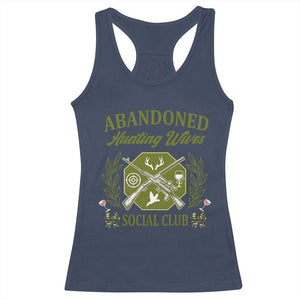 Funny Hunter Wife Racerback Tank Top Abandoned Hunting Wives Social Club TS12 Navy Print Your Wear