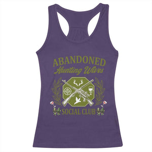 Funny Hunter Wife Racerback Tank Top Abandoned Hunting Wives Social Club TS12 Purple Print Your Wear