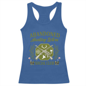 Funny Hunter Wife Racerback Tank Top Abandoned Hunting Wives Social Club TS12 Royal Blue Print Your Wear