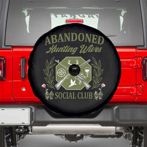 Funny Hunter Wife Spare Tire Cover Abandoned Hunting Wives Social Club TS12 Black Print Your Wear