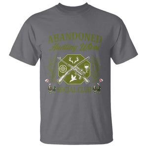 Funny Hunter Wife T Shirt Abandoned Hunting Wives Social Club TS12 Charcoal Print Your Wear