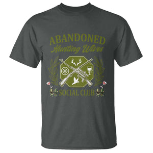 Funny Hunter Wife T Shirt Abandoned Hunting Wives Social Club TS12 Dark Heather Print Your Wear