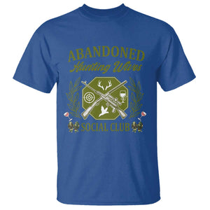 Funny Hunter Wife T Shirt Abandoned Hunting Wives Social Club TS12 Royal Blue Print Your Wear