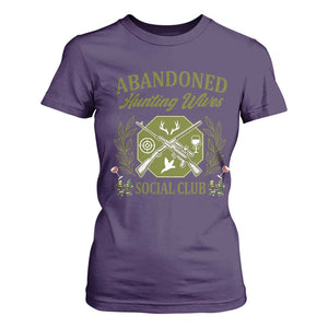Funny Hunter Wife T Shirt For Women Abandoned Hunting Wives Social Club TS12 Purple Print Your Wear