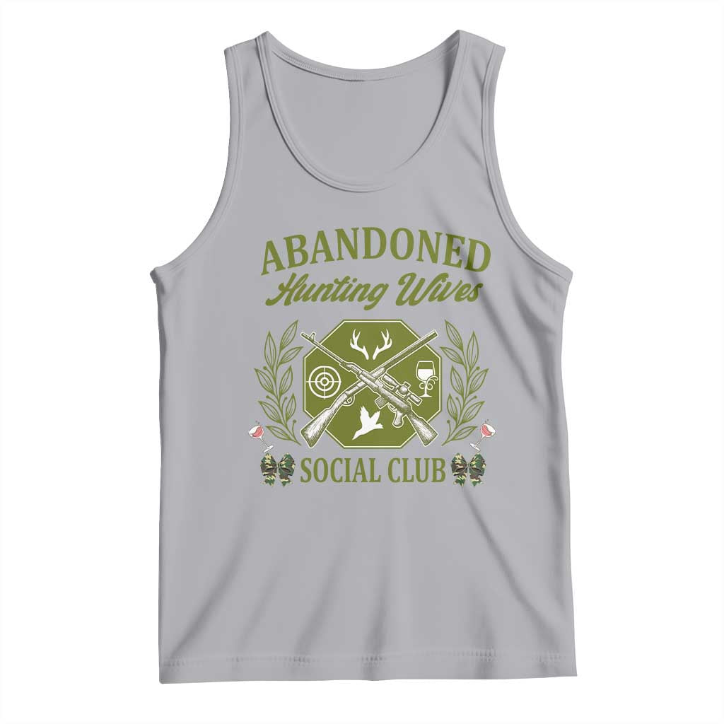 Funny Hunter Wife Tank Top Abandoned Hunting Wives Social Club TS12 Athletic Heather Print Your Wear