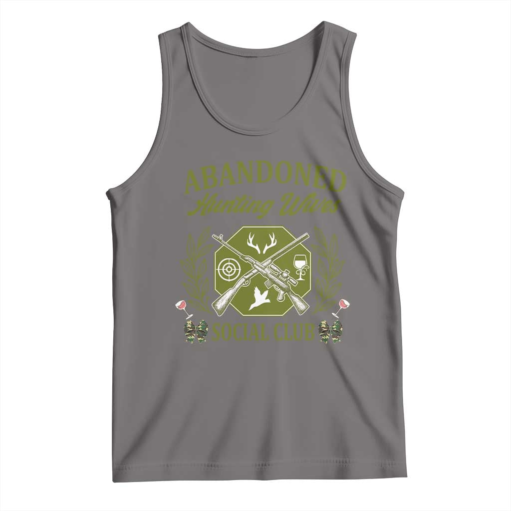 Funny Hunter Wife Tank Top Abandoned Hunting Wives Social Club TS12 Deep Heather Print Your Wear