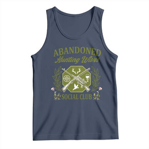 Funny Hunter Wife Tank Top Abandoned Hunting Wives Social Club TS12 Navy Print Your Wear