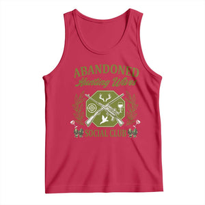 Funny Hunter Wife Tank Top Abandoned Hunting Wives Social Club TS12 Red Print Your Wear