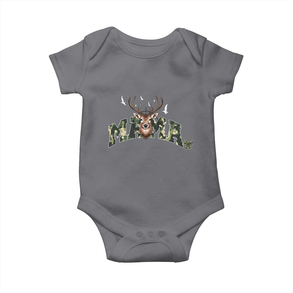 Mama Hunting Life Baby Onesie Deer Head Camo Gift TS12 Charcoal Print Your Wear