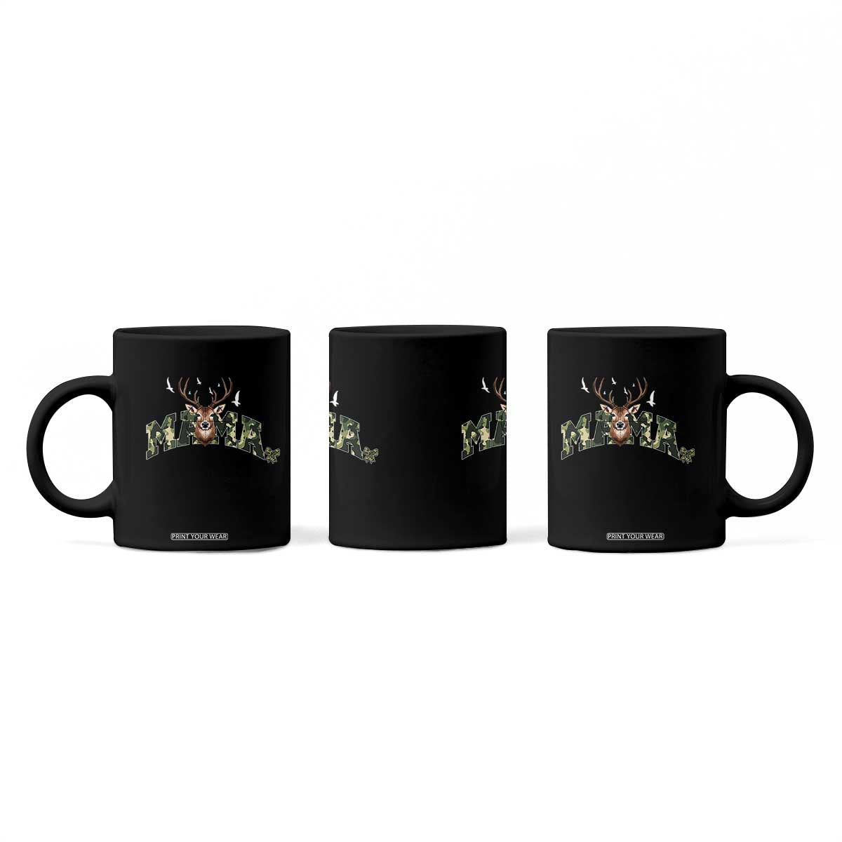 Mama Hunting Life Coffee Mug Deer Head Camo Gift TS12 Print Your Wear