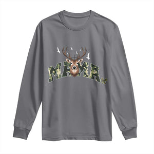 Mama Hunting Life Long Sleeve Shirt Deer Head Camo Gift TS12 Charcoal Print Your Wear