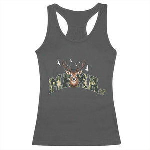 Mama Hunting Life Racerback Tank Top Deer Head Camo Gift TS12 Dark Heather Print Your Wear