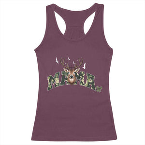 Mama Hunting Life Racerback Tank Top Deer Head Camo Gift TS12 Maroon Print Your Wear