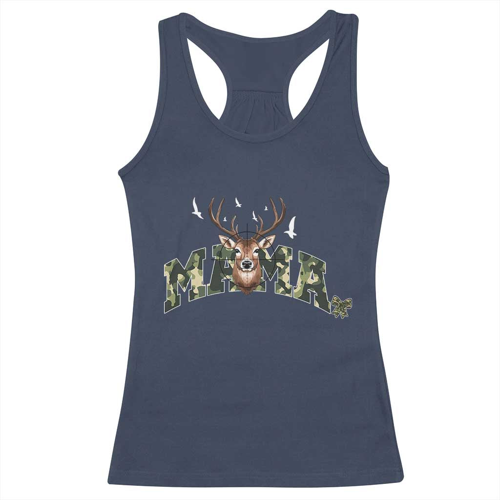 Mama Hunting Life Racerback Tank Top Deer Head Camo Gift TS12 Navy Print Your Wear