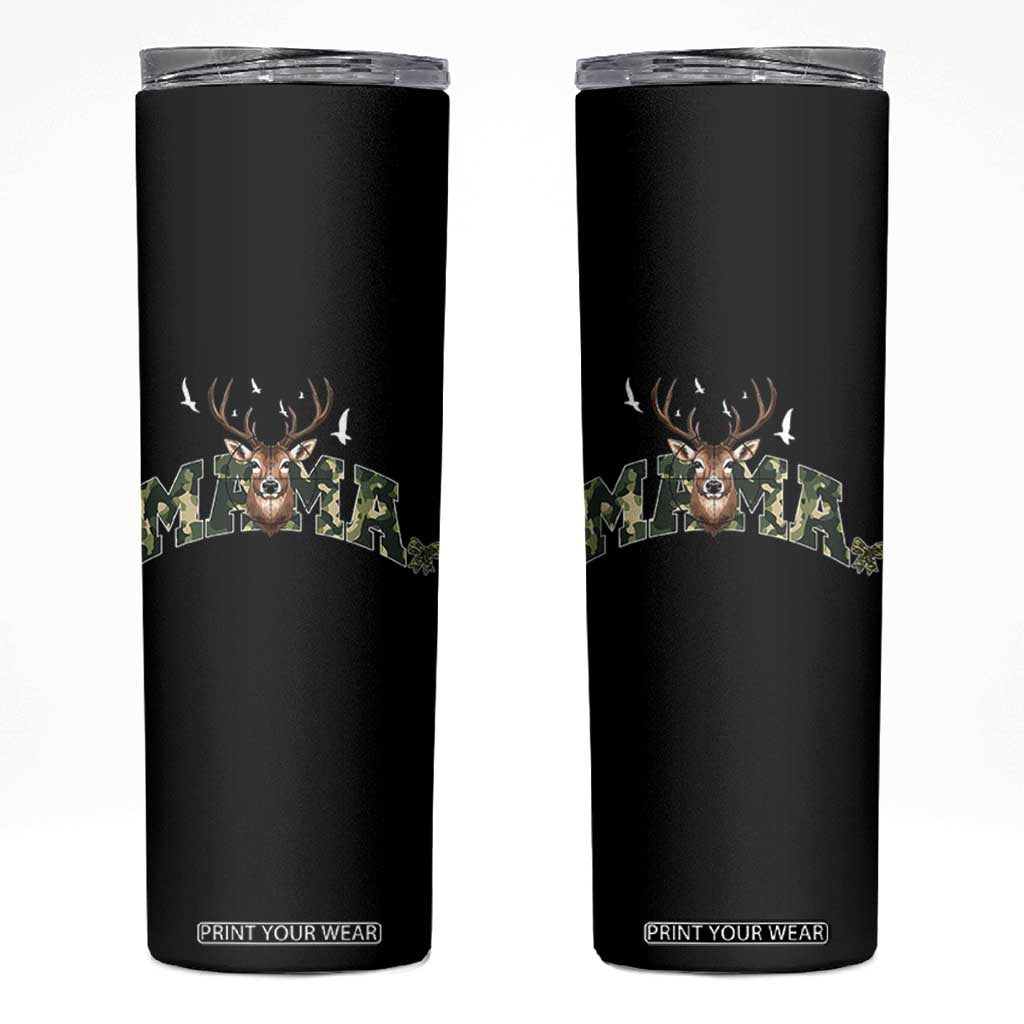 Mama Hunting Life Skinny Tumbler Deer Head Camo Gift TS12 Black Print Your Wear