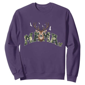 Mama Hunting Life Sweatshirt Deer Head Camo Gift TS12 Purple Print Your Wear