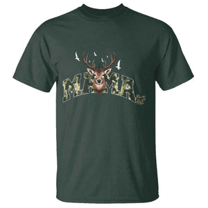 Mama Hunting Life T Shirt Deer Head Camo Gift TS12 Dark Forest Green Print Your Wear
