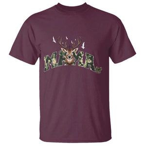 Mama Hunting Life T Shirt Deer Head Camo Gift TS12 Maroon Print Your Wear