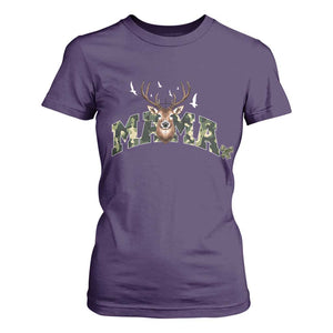 Mama Hunting Life T Shirt For Women Deer Head Camo Gift TS12 Purple Print Your Wear