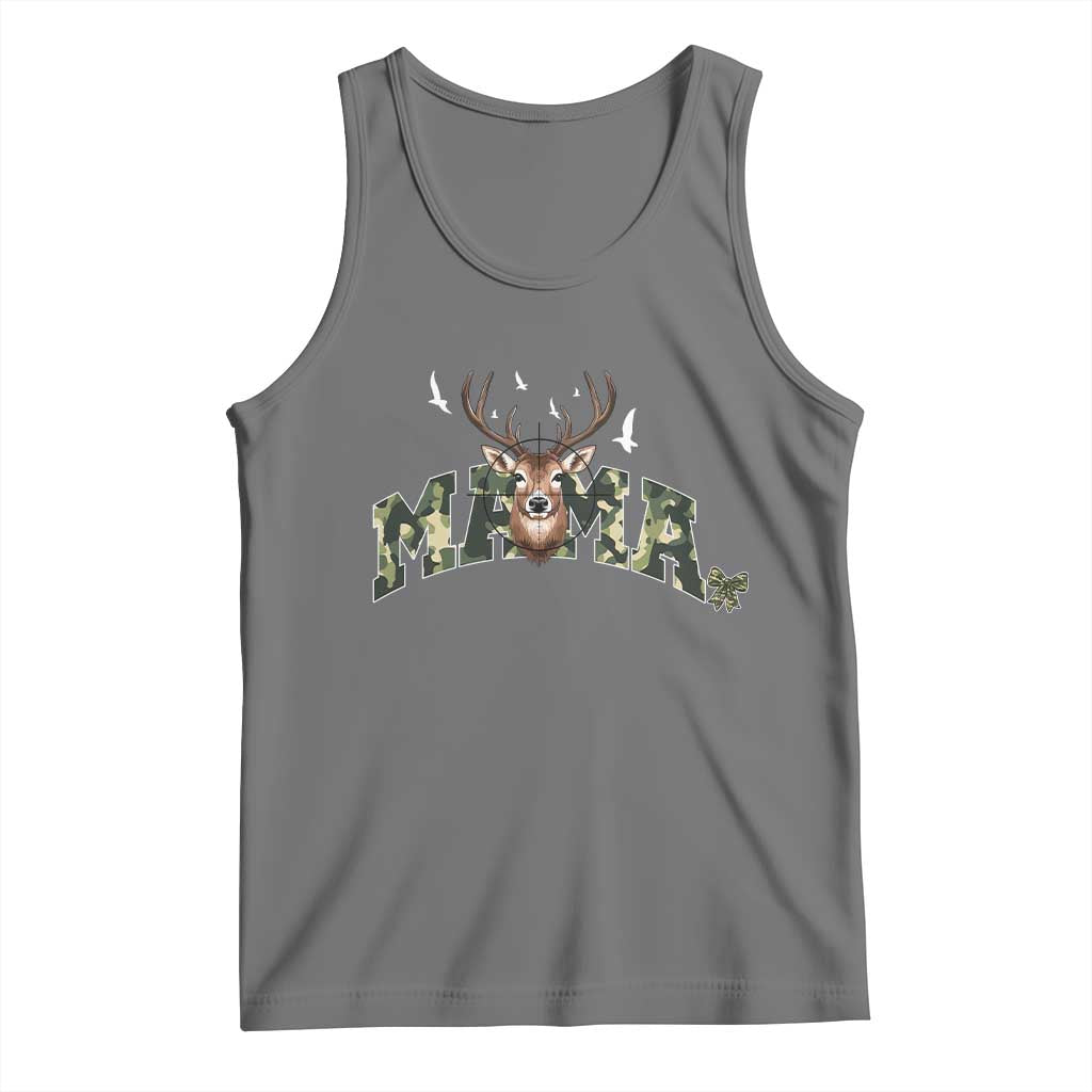 Mama Hunting Life Tank Top Deer Head Camo Gift TS12 Black Heather Print Your Wear