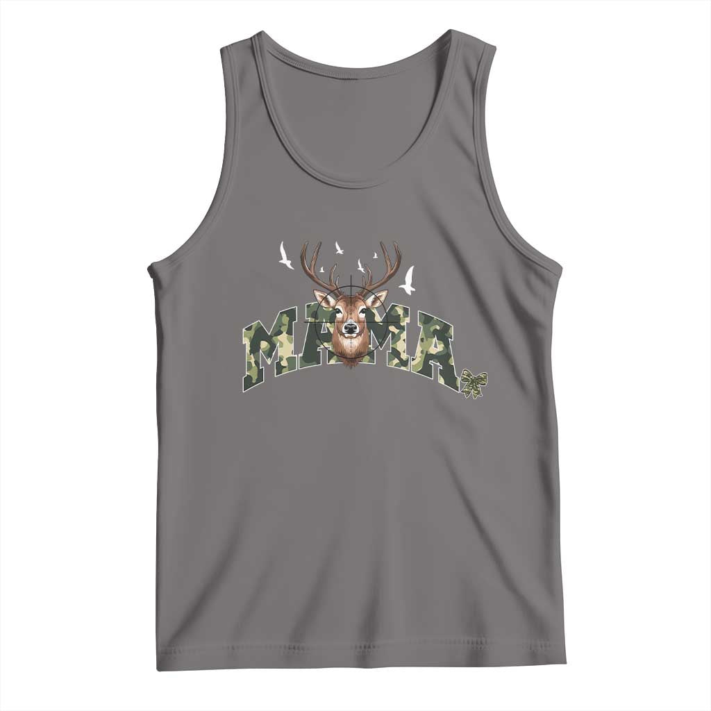 Mama Hunting Life Tank Top Deer Head Camo Gift TS12 Deep Heather Print Your Wear