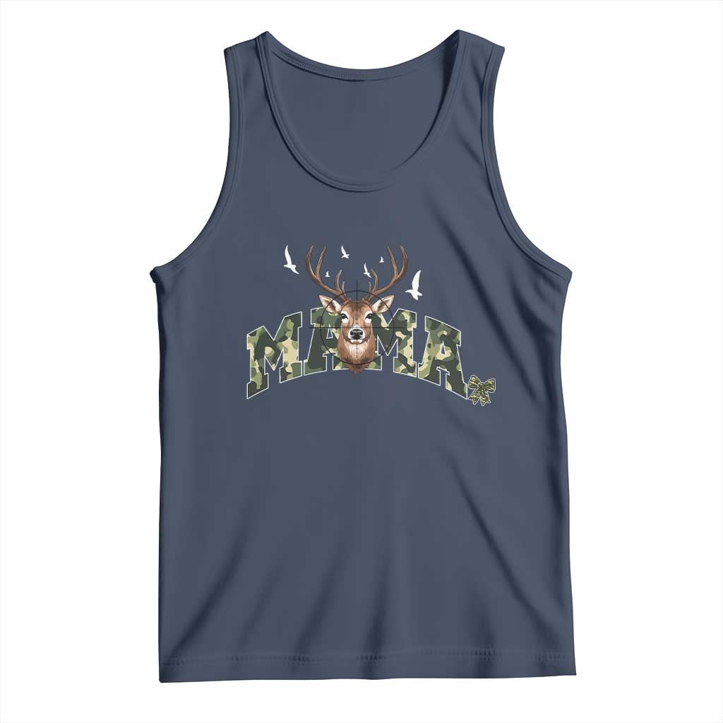 Mama Hunting Life Tank Top Deer Head Camo Gift TS12 Navy Print Your Wear