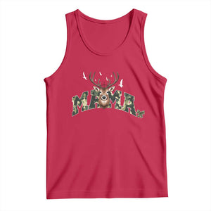 Mama Hunting Life Tank Top Deer Head Camo Gift TS12 Red Print Your Wear