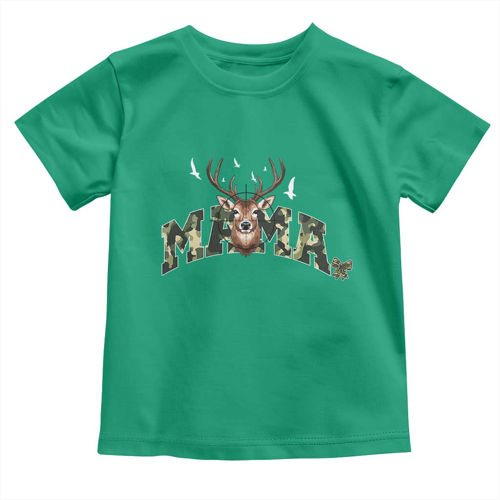 Mama Hunting Life Toddler T Shirt Deer Head Camo Gift TS12 Irish Green Print Your Wear