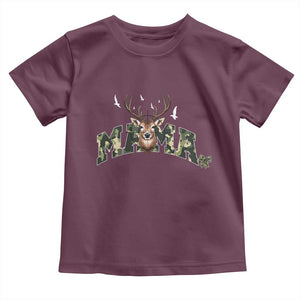 Mama Hunting Life Toddler T Shirt Deer Head Camo Gift TS12 Maroon Print Your Wear