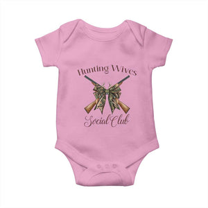 Funny Hunter Wife Baby Onesie Hunting Wives Social Club TS12 Light Pink Print Your Wear