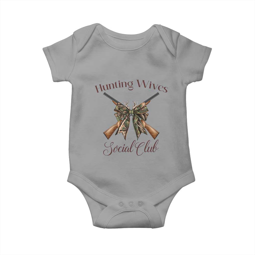 Funny Hunter Wife Baby Onesie Hunting Wives Social Club TS12 Sport Gray Print Your Wear