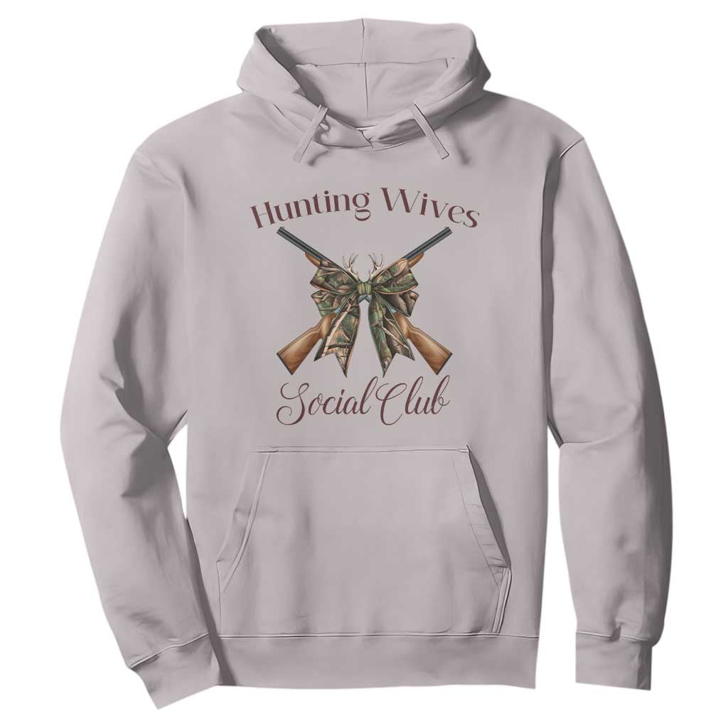 Funny Hunter Wife Hoodie Hunting Wives Social Club TS12 Ice Gray Print Your Wear