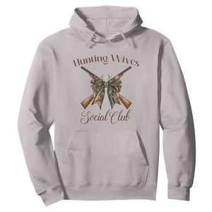 Funny Hunter Wife Hoodie Hunting Wives Social Club TS12 Ice Gray Print Your Wear