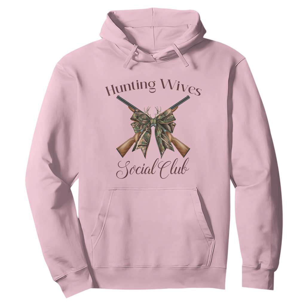Funny Hunter Wife Hoodie Hunting Wives Social Club TS12 Light Pink Print Your Wear