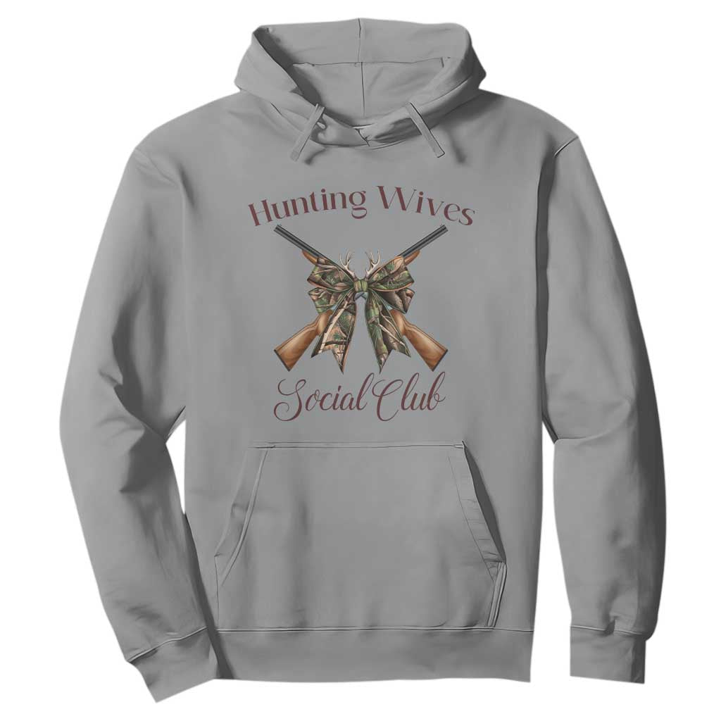 Funny Hunter Wife Hoodie Hunting Wives Social Club TS12 Sport Gray Print Your Wear