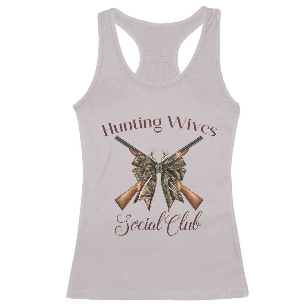 Funny Hunter Wife Racerback Tank Top Hunting Wives Social Club TS12 Ice Gray Print Your Wear